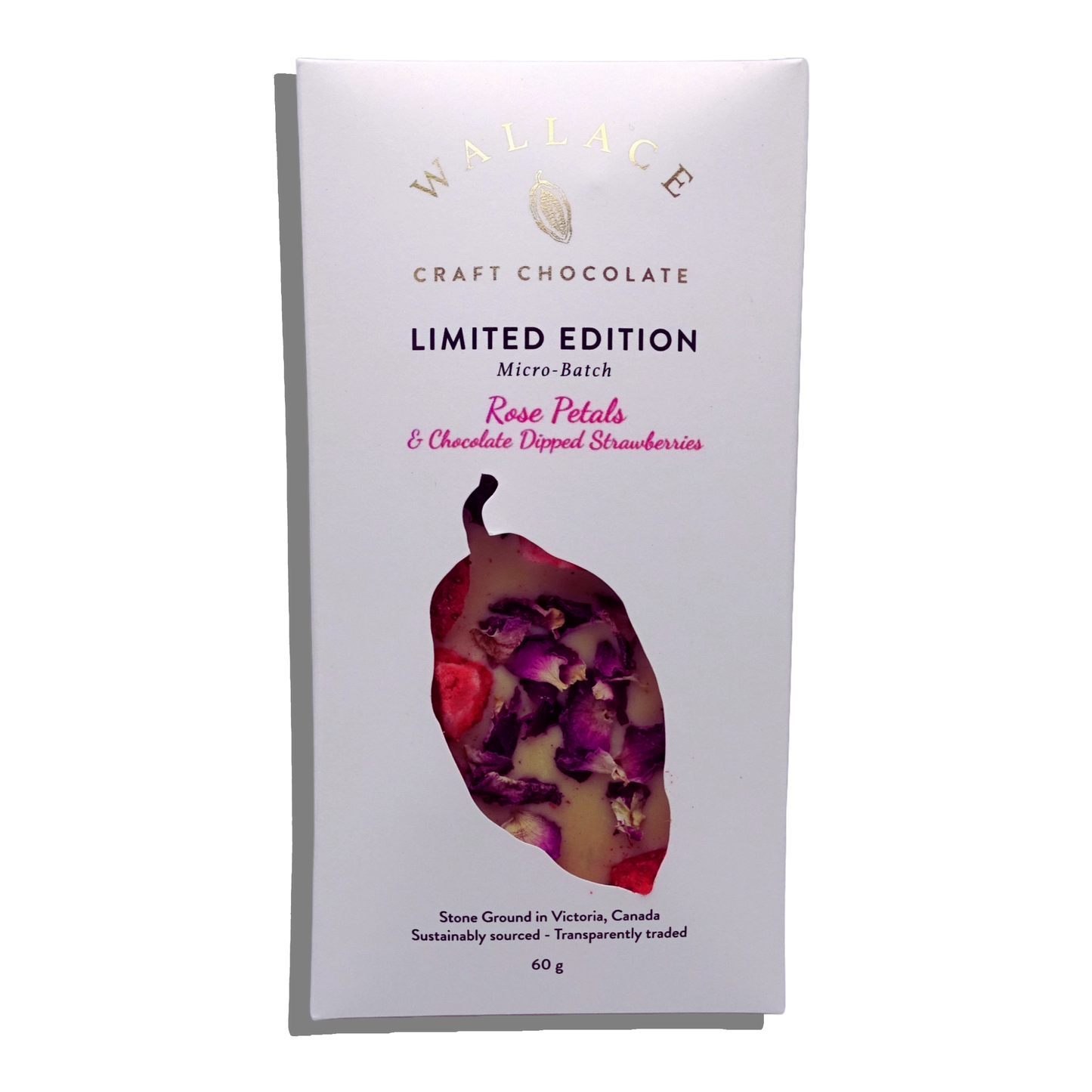 Limited Edition: Rose Petals & Strawberries - White Chocolate